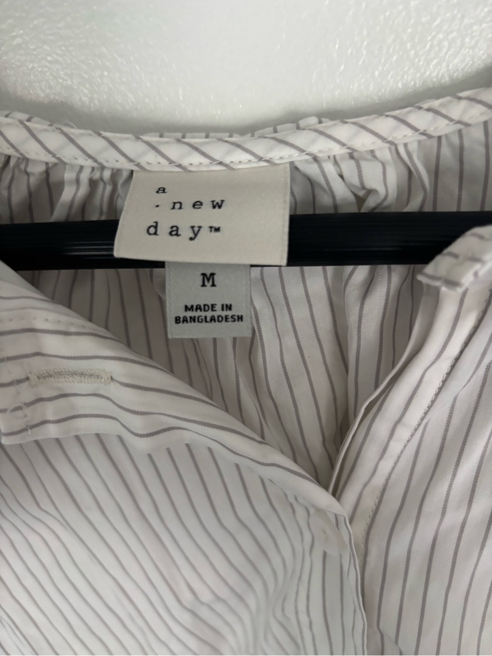 A New Day Striped Button Up Blouse - Picture 3 of 4